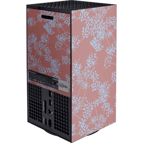 Airy Blue Floral XBox Series X Digital Edition Console Skin